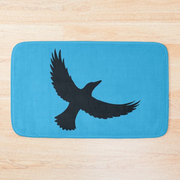 Item preview, Magpie Flight – Black on Sky Blue designed and sold by ImperfectLife.