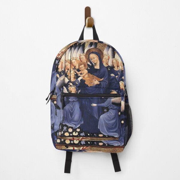 Item preview, VIRGIN WITH CHILD AND ANGELS IN BLUE GOLD WHITE HUES designed and sold by BulganLumini.