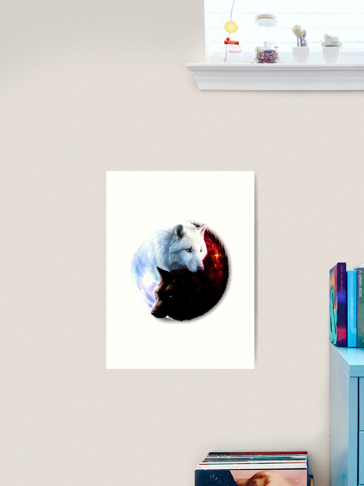 Fire and Ice Wolves Digital Print, Wildlife Fantasy Wolf Animal Instant  Download Printable , Art Prints, Cards, Screen Saver, Stickers 
