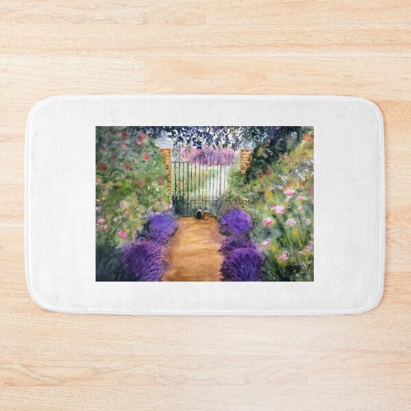 Item preview, Watercolour painting of Dutch bunnies, Mabel and Dijon, exploring a country garden designed and sold by Double Dutch Designs.