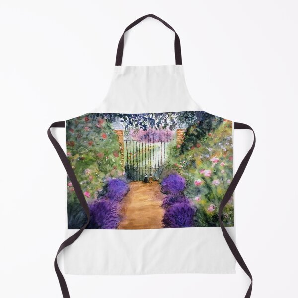 Item preview, Watercolour painting of Dutch bunnies, Mabel and Dijon, exploring a country garden designed and sold by Double Dutch Designs.