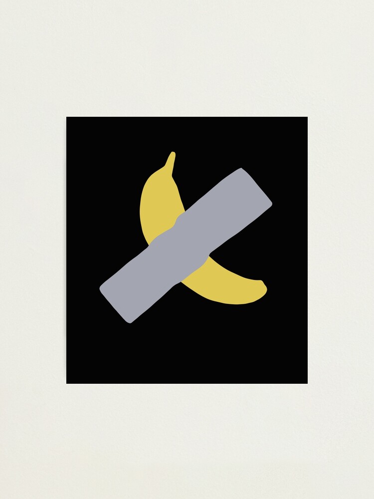 "Duct Tape Banana Taped Banana Artwork" Photographic Print by