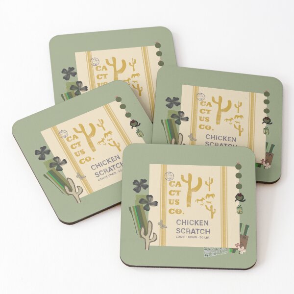 Item preview, "CACTUS CO." Retro Feedsack Collage designed and sold by LochNestFarm.