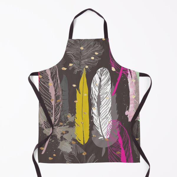 Item preview, Feathers Pink, Yellow, Grey and Gold Specks designed and sold by PixDezines.