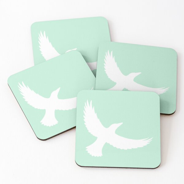 Item preview, Magpie Flight – White on Mint Green designed and sold by ImperfectLife.