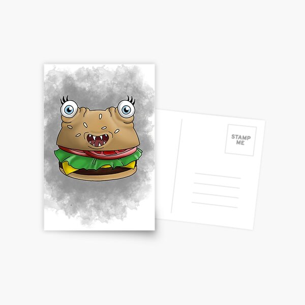 Freaky food item: Burger Postcard
