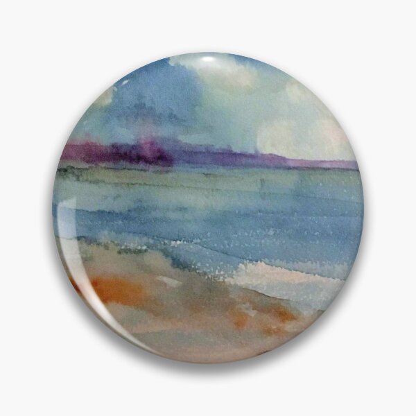 Item preview, Watercolour painting of a sunny Spring day at Whitstable West Beach designed and sold by Double Dutch Designs.
