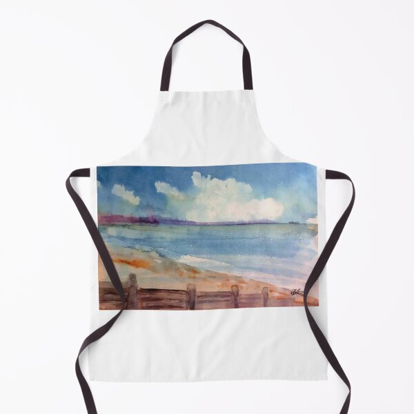 Item preview, Watercolour painting of a sunny Spring day at Whitstable West Beach designed and sold by Double Dutch Designs.