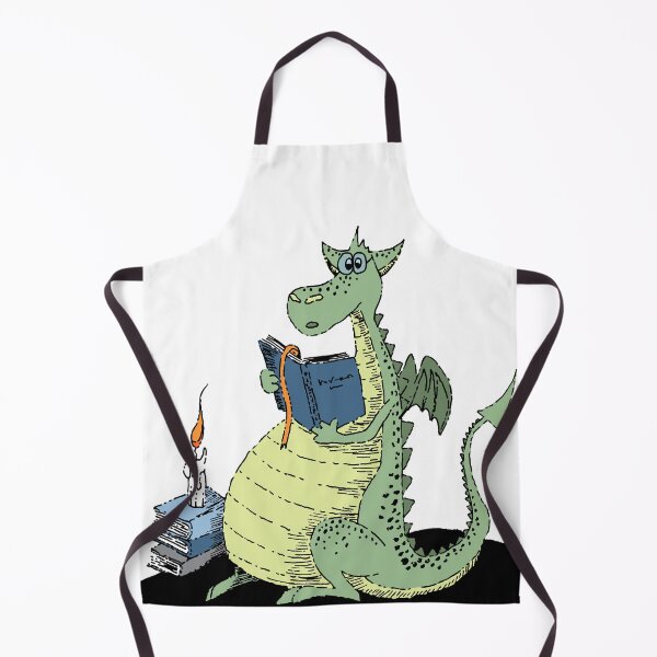 Artikelvorschau, Netter Drache, der ein Buch liest entworfen und verkauft von Printables Passions.