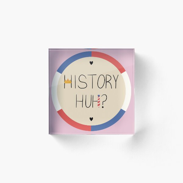 History Huh? Red White and Royal Blue Acrylic Block