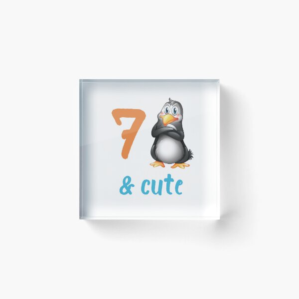 Item preview, Kids Cute Penguin 7th Birthday Gift 7 Year Old Boys Girls Bday Party Outfit designed and sold by FunnySunny T-Shirts.