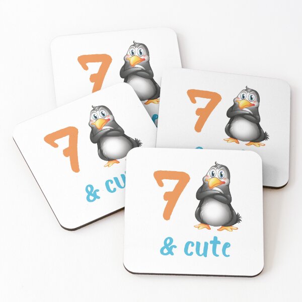 Item preview, Kids Cute Penguin 7th Birthday Gift 7 Year Old Boys Girls Bday Party Outfit designed and sold by FunnySunny T-Shirts.