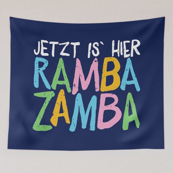 Artikelvorschau, Jetzt is` hier Rambazamba, lustiges buntes Kinderdesign entworfen und verkauft von emmjott.