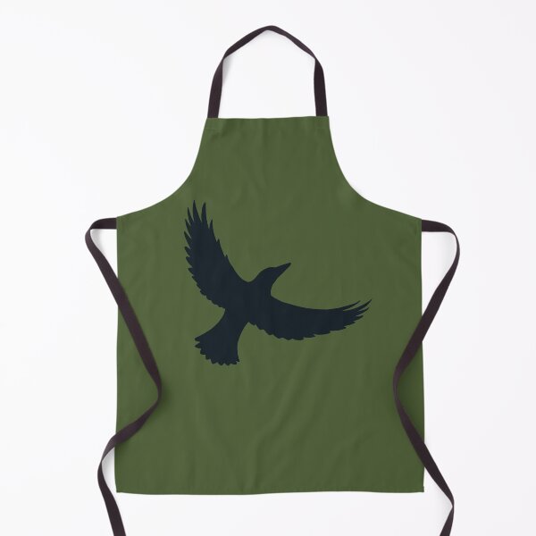 Item preview, Magpie Flight – Black on Olive Green designed and sold by ImperfectLife.