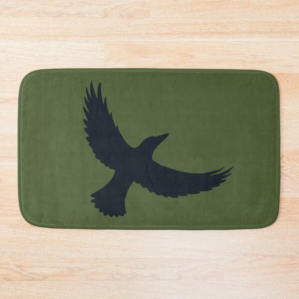 Item preview, Magpie Flight – Black on Olive Green designed and sold by ImperfectLife.