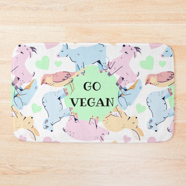 Item preview, Go Vegan for the Animals Around the World | Cute Pattern designed and sold by EarlessPierre.