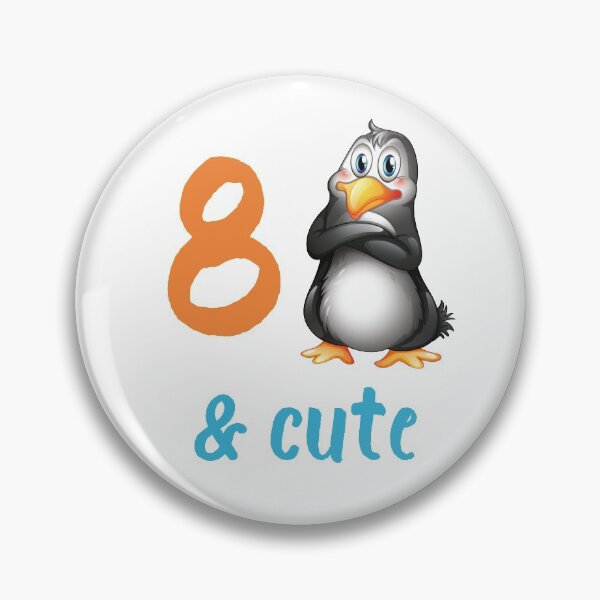 Item preview,  Funny Penguin 8th Birthday Gift 8 Year Old Boys Girls Bday Party Outfit designed and sold by FunnySunny T-Shirts.