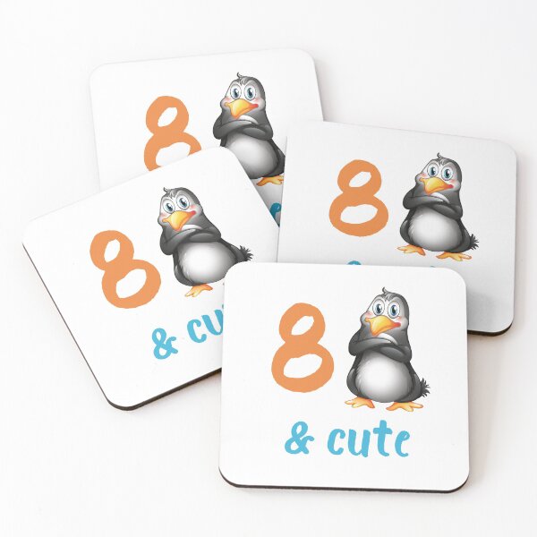 Item preview,  Funny Penguin 8th Birthday Gift 8 Year Old Boys Girls Bday Party Outfit designed and sold by FunnySunny T-Shirts.