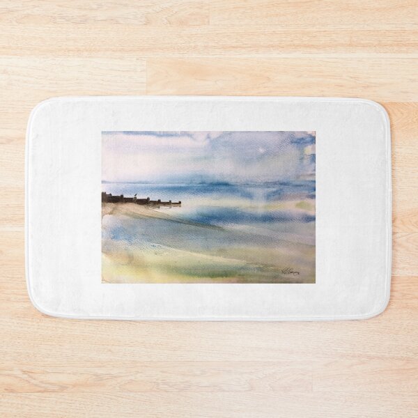 Item preview, Watercolour painting of a still day at Whitstable West Beach designed and sold by Double Dutch Designs.