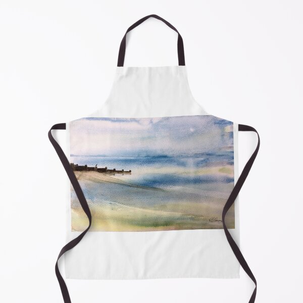Item preview, Watercolour painting of a still day at Whitstable West Beach designed and sold by Double Dutch Designs.