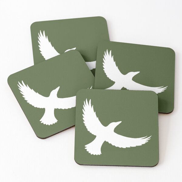 Item preview, Magpie Flight – White on Olive Green designed and sold by ImperfectLife.