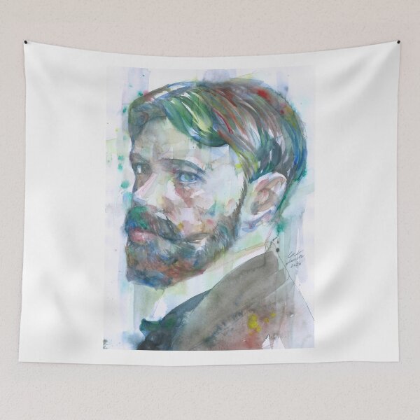 Item preview, D. H. LAWRENCE watercolor portrait. 3 designed and sold by lautir.
