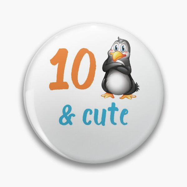 Artikelvorschau, Lustiger Pinguin 10. Geburtstagsgeschenk 10 Jahre alte Jungen Mädchen Bday Party Outfit entworfen und verkauft von FunnySunny T-Shirts.