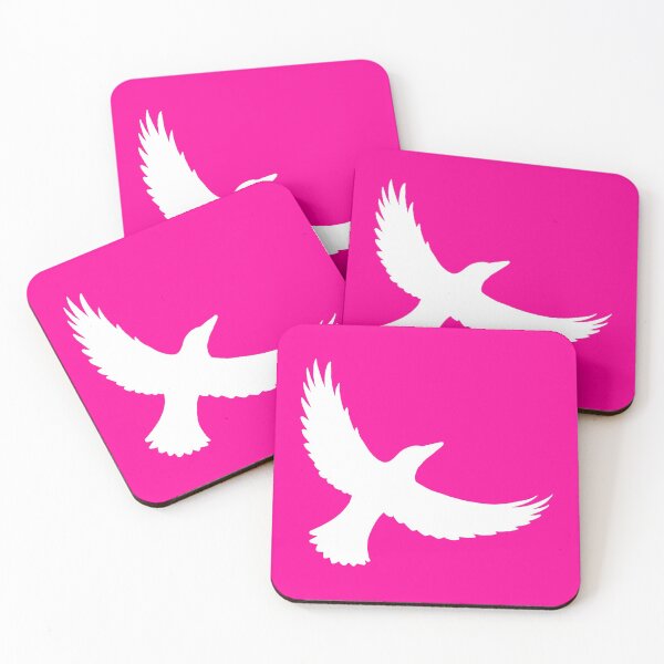 Item preview, Magpie Flight – White on Neon Pink designed and sold by ImperfectLife.