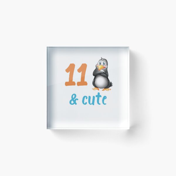 Item preview, Funny Penguin 11th Birthday Gift 11 Year Old Boys Girls Bday Party Outfit designed and sold by FunnySunny T-Shirts.