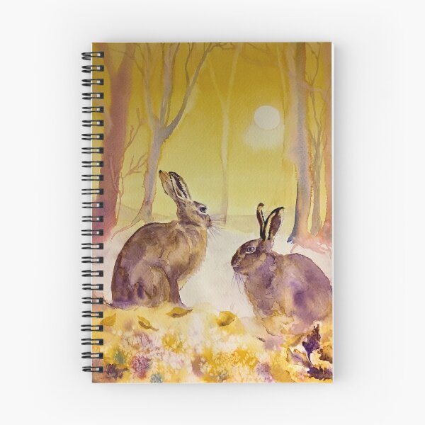 Item preview, Through Thick and Thin: Watercolour Painting of Hares in Winter designed and sold by Double Dutch Designs.