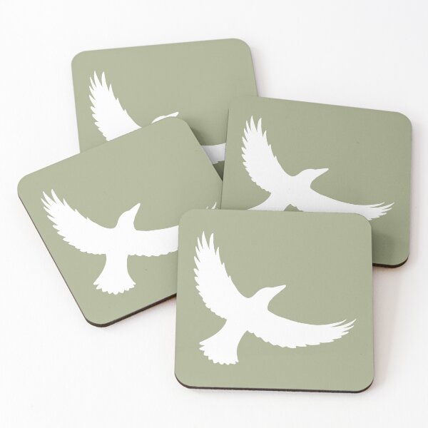 Item preview, Magpie Flight – White on Khaki designed and sold by ImperfectLife.