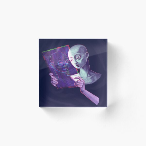 Mirror Darkly Acrylic Block