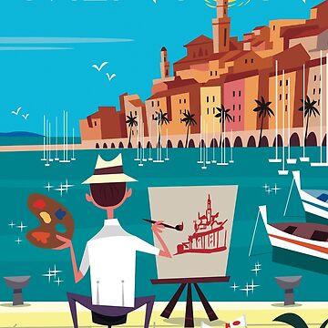 Artwork thumbnail, Menton poster by GAGodel