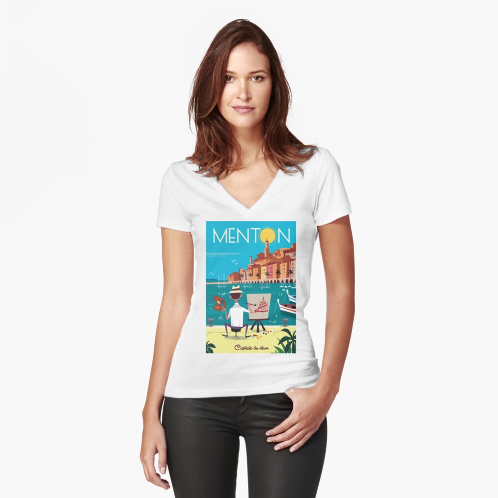 Item preview, Fitted V-Neck T-Shirt designed and sold by GAGodel.