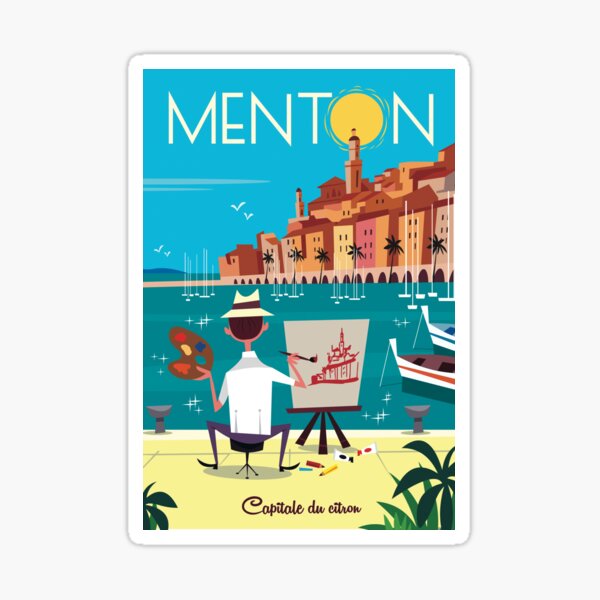 Item preview, Affiche de Menton designed and sold by GAGodel.