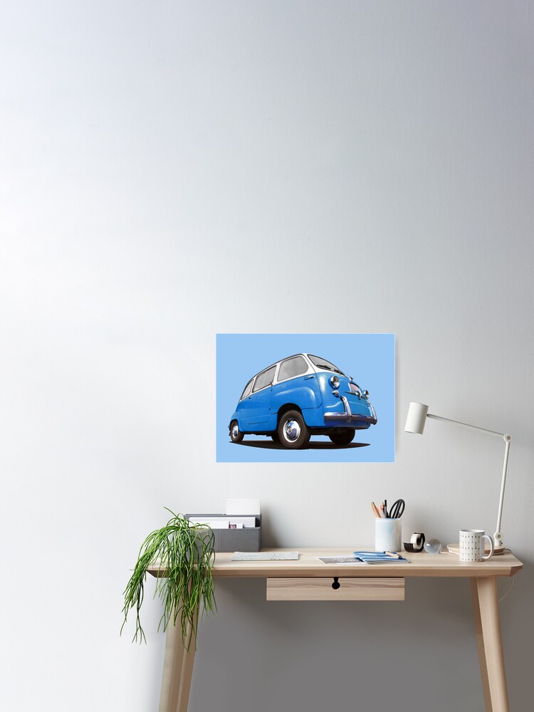 Fiat 600 Multipla 1959 Blue & white For sale as Framed Prints, Photos, Wall  Art and Photo Gifts