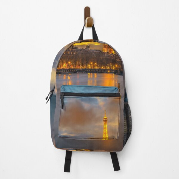 Item preview, Night view of Eiffel tower and Seine river Paris designed and sold by KarenMandau.