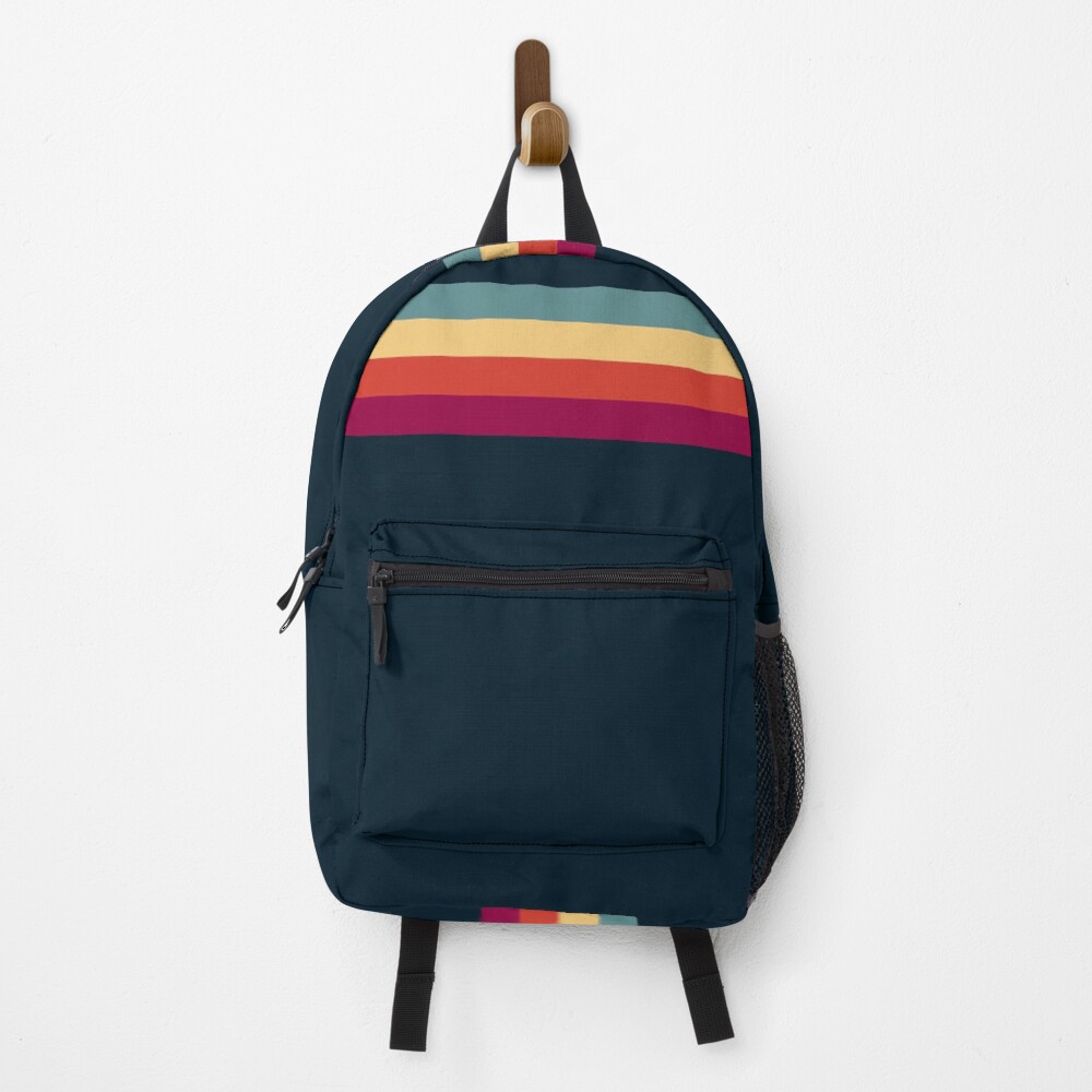 Vintage Style Retro Summer Stripes Thunderbird Backpack