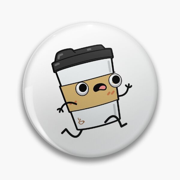 Item preview, Cute Running Latte designed and sold by StickersAndStuff.