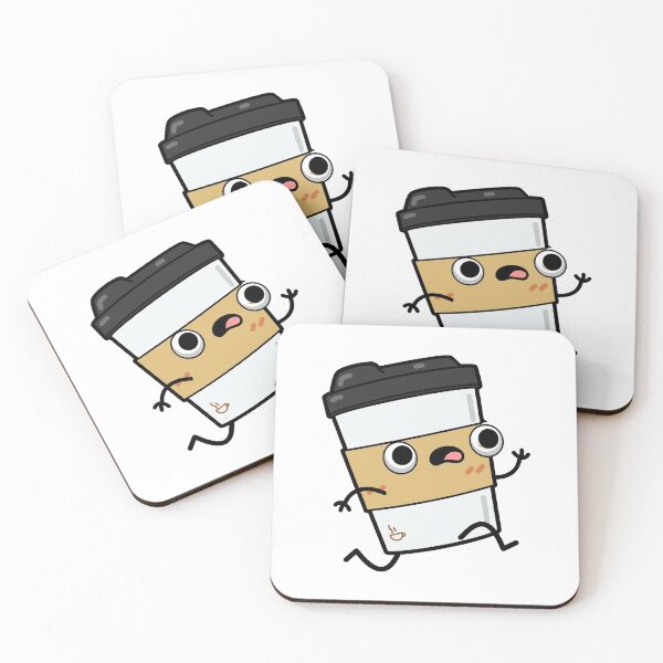 Item preview, Cute Running Latte designed and sold by StickersAndStuff.