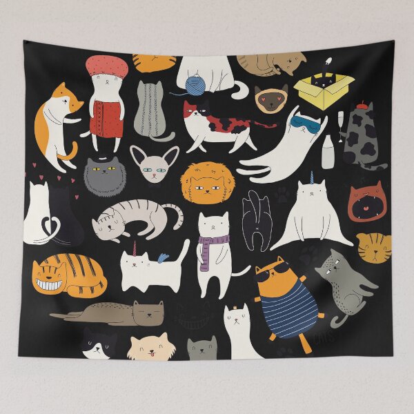 Item preview, Cute Cat Doodles designed and sold by Pointit.