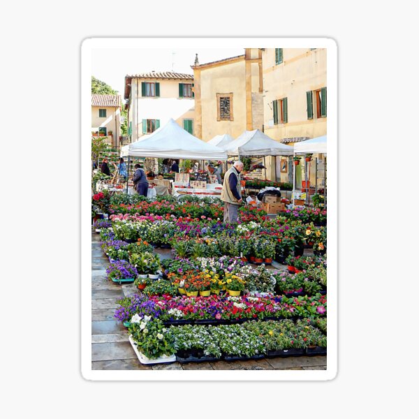 Flower Market Cetona Tuscany Sticker