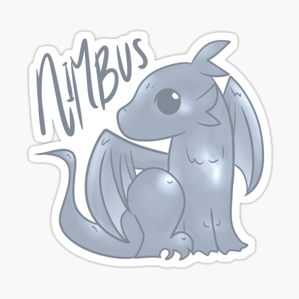 Nimbus The Silver Cloud Dragon Sticker