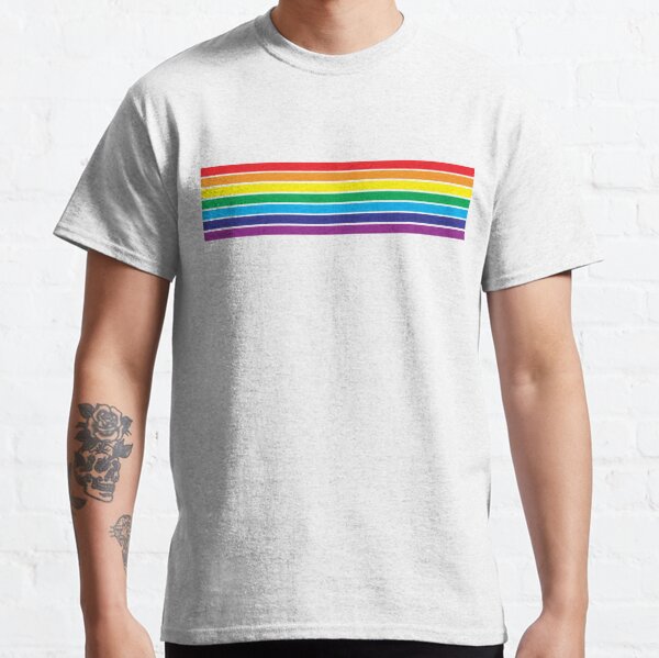 Rainbow Stripe - White