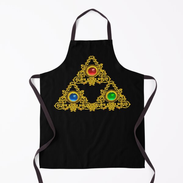 Item preview, MAGIC ELFIC TALISMAN /GOLD TRIANGLE WITH GEMSTONES IN BLACK by Bulgan Lumini designed and sold by BulganLumini.