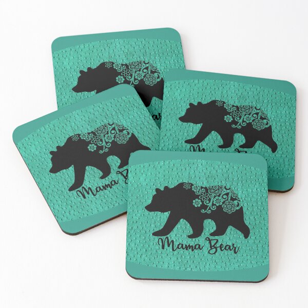 Item preview, Mama Bear Floral Sea Green Flowers designed and sold by Mavesha.
