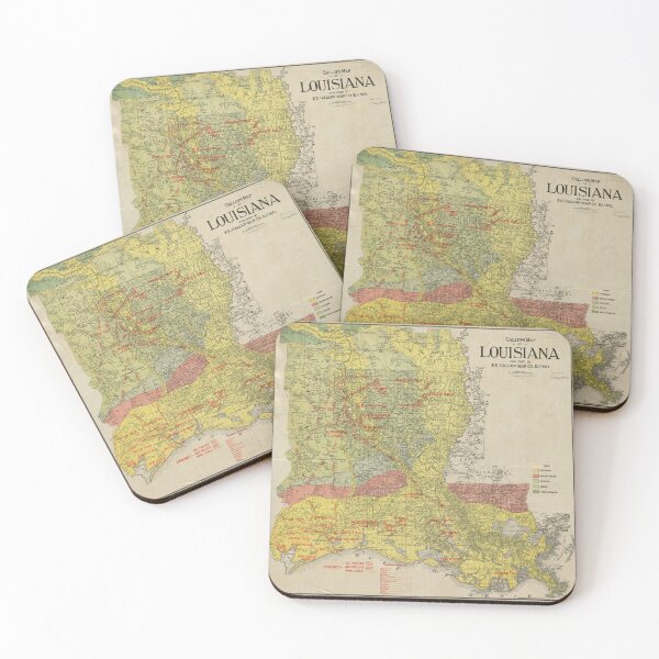 Item preview, Vintage Louisiana Oil & Gas Fields Map (1920) designed and sold by BravuraMedia.