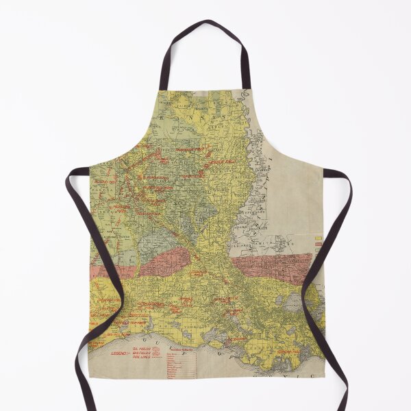 Item preview, Vintage Louisiana Oil & Gas Fields Map (1920) designed and sold by BravuraMedia.