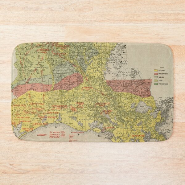 Item preview, Vintage Louisiana Oil & Gas Fields Map (1920) designed and sold by BravuraMedia.