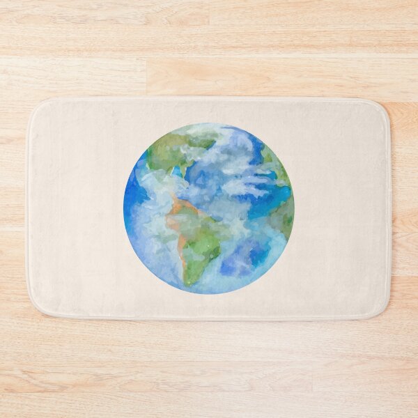 Item preview, Planet Earth Watercolor Illustration designed and sold by Harpley Design Studio.